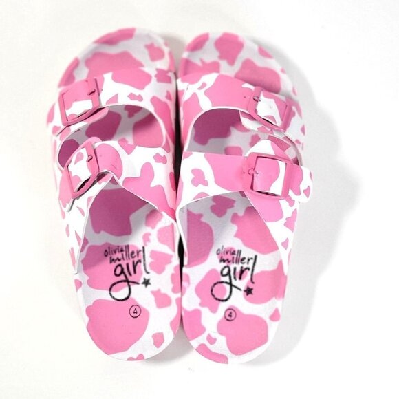 Girls' Olivia Miller Little Kid & Big Kid Moo Pink Footbed Sandals Size 4 - Picture 3 of 12